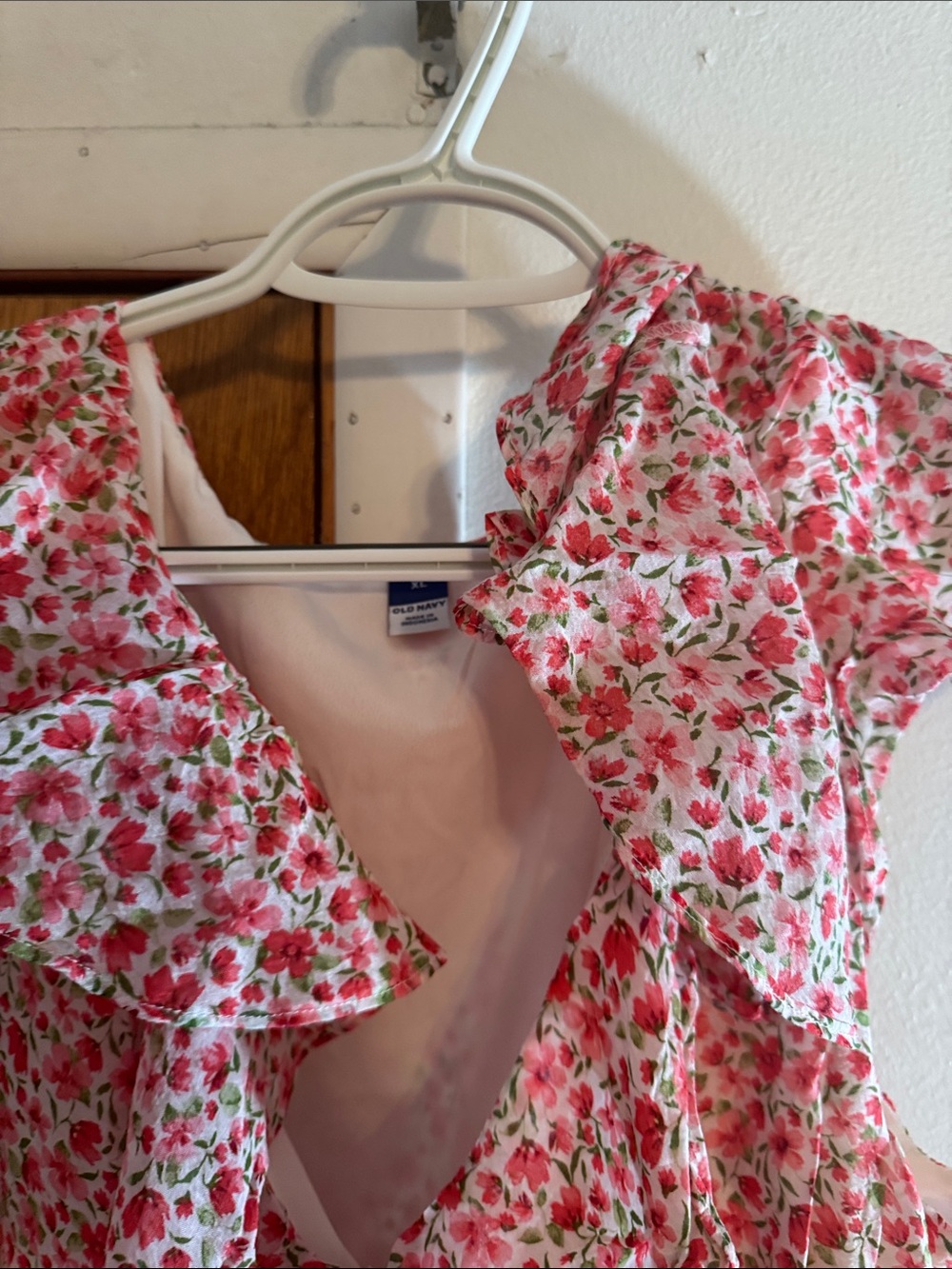 Old Navy Pink Floral Ruffle Sundress - Picture 3 of 3